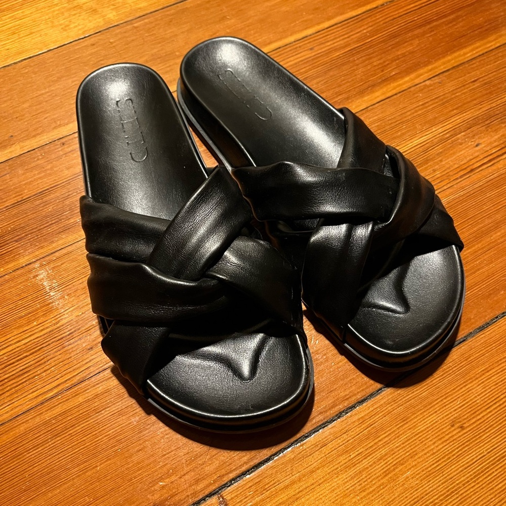 Silent D Black Sandals